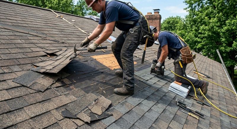 Damaged Roof Repair in Hazel Park, MI