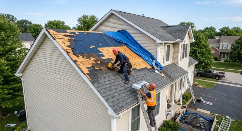 Roof Damage Restoration in Warren, MI